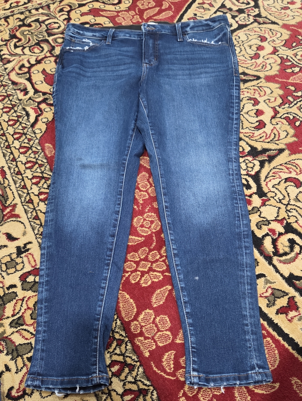 Maurices Dark Blue Ankle Crop Stretch Jeans